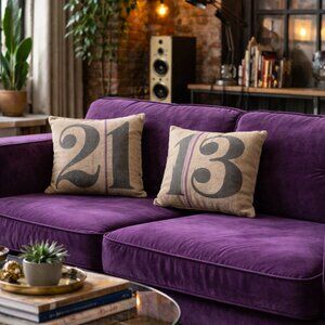 Burlap Decor Pillow Cover